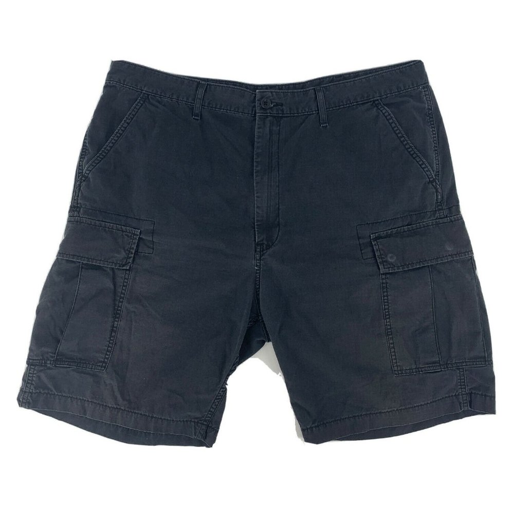 Men's Levi's Classic Flat Front Cargo Shorts Black Size‎ 40 Pockets